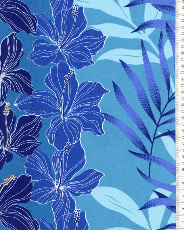 Tissu Polynésien MANAVA Bleu - Tissushop